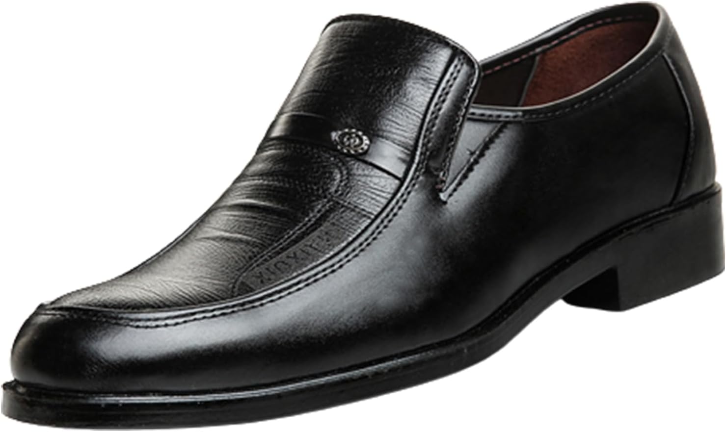 

Мужские классические оксфорды ADMLZQQ, формальные деловые туфли-слипоны из кожи, черный