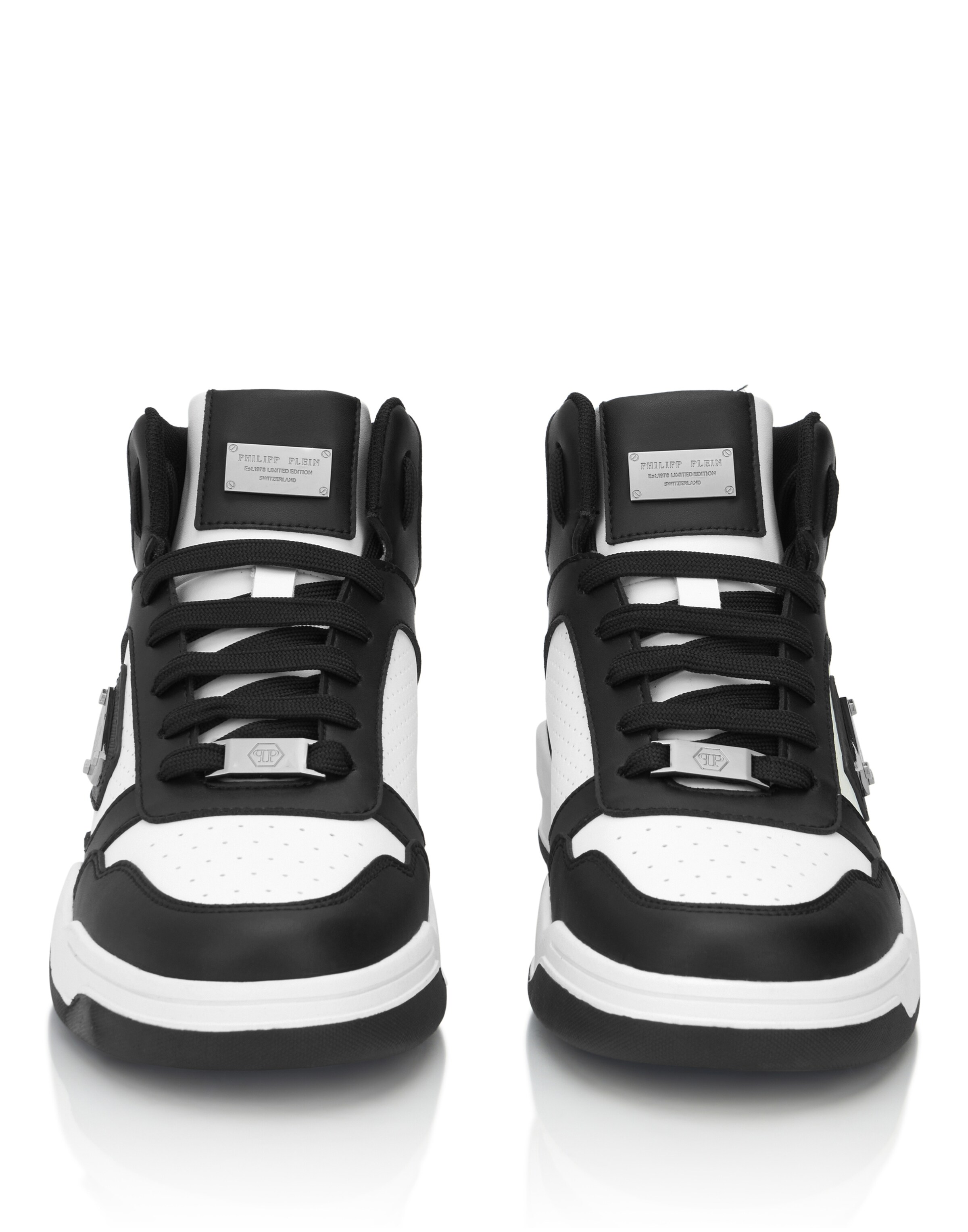 Philipp Plein Кроссовки High-Top 'Street' в черно-белом цвете — фото 3