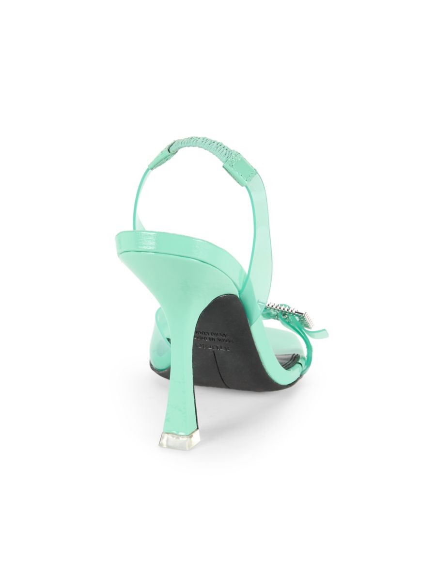 Сандалии Porsha с кожаной подкладкой и пяткой Black Suede Studio, цвет Teal — фото 3