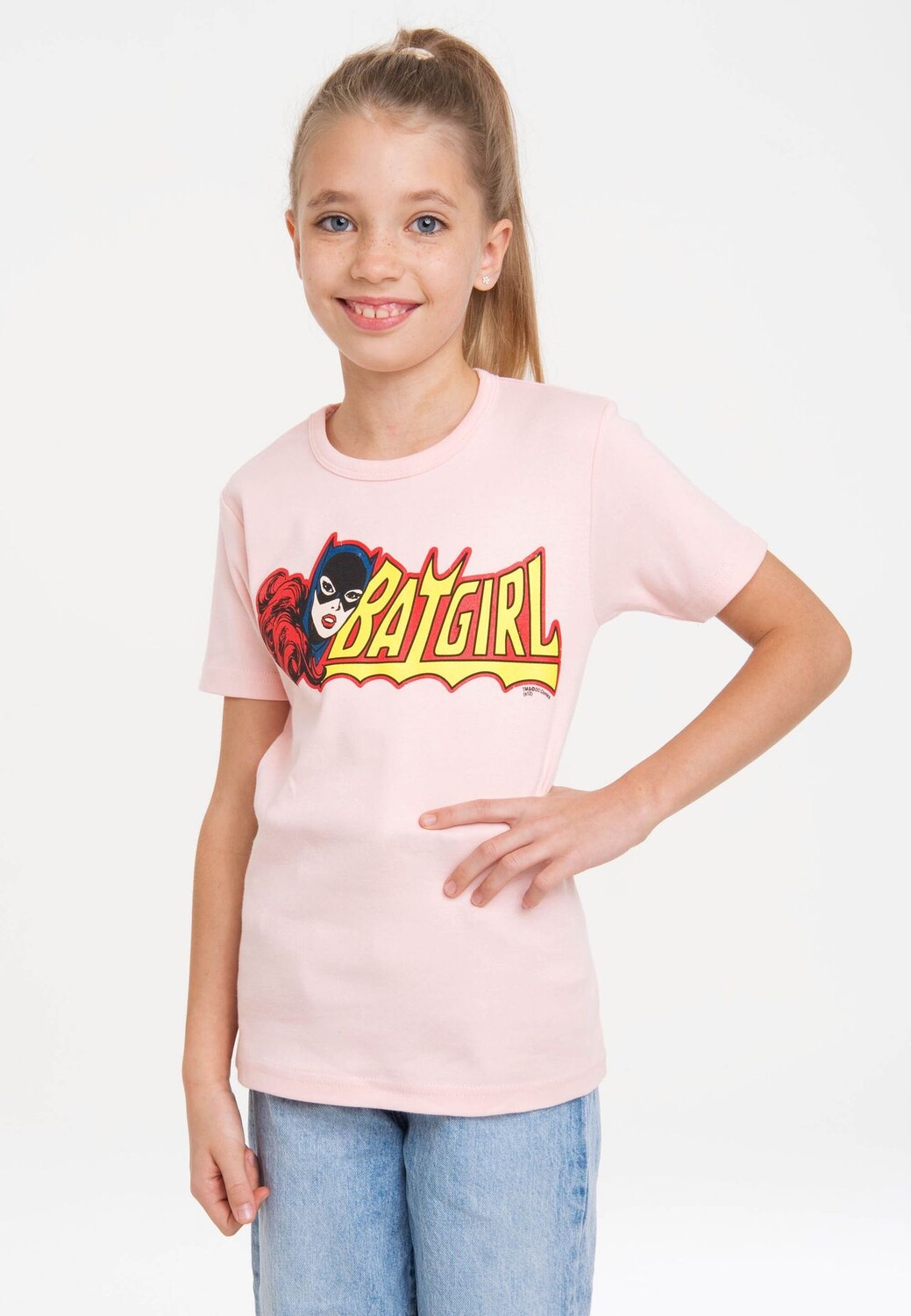 Детская футболка Бэтмен - Бэтгёрл LOGOSHIRT, цвет Pastel Pink — фото 3
