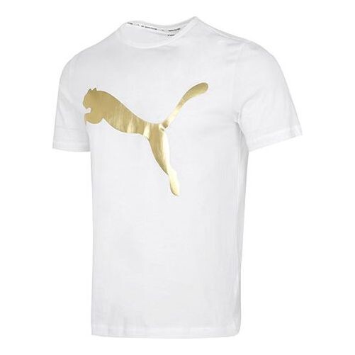 

Футболка classics logo metallic tee 'white' Puma, белый