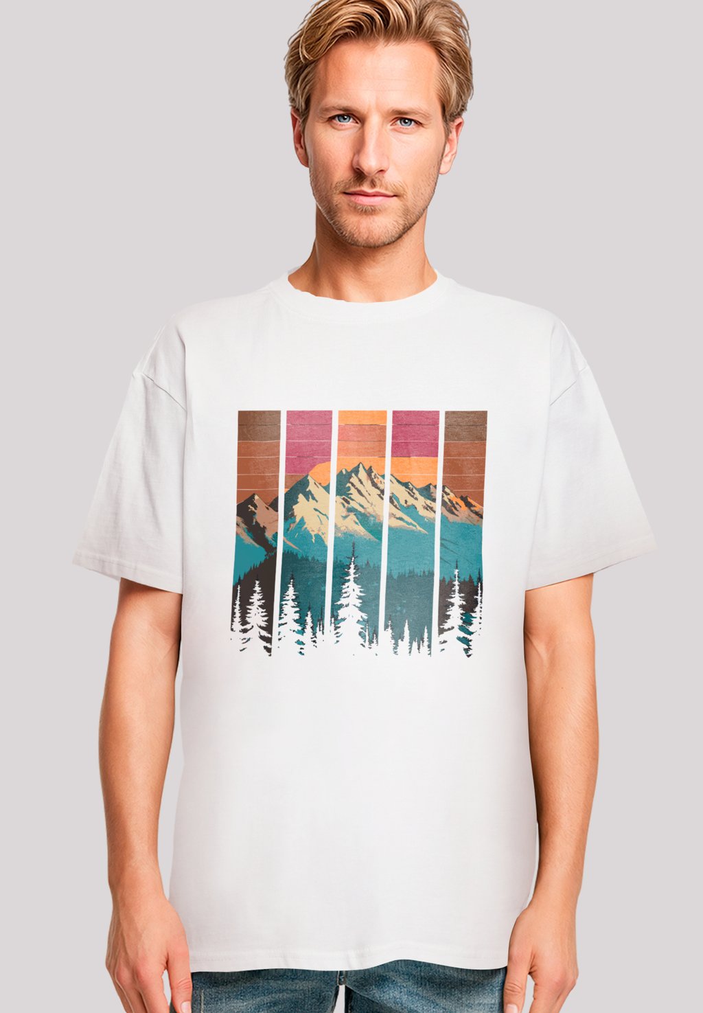 

Футболка с принтом BERG SONNENUNTERGANG RETRO F4NT4STIC, белый