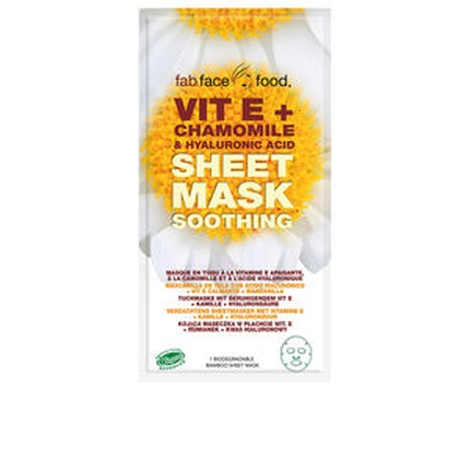 

Тканевая маска для лица Face Food с витамином Е, ромашкой и гиалуроновой кислотой Fab