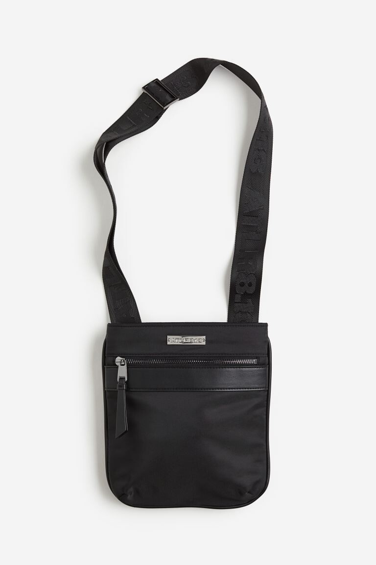 

Плоская сумка через плечо H&M, черный