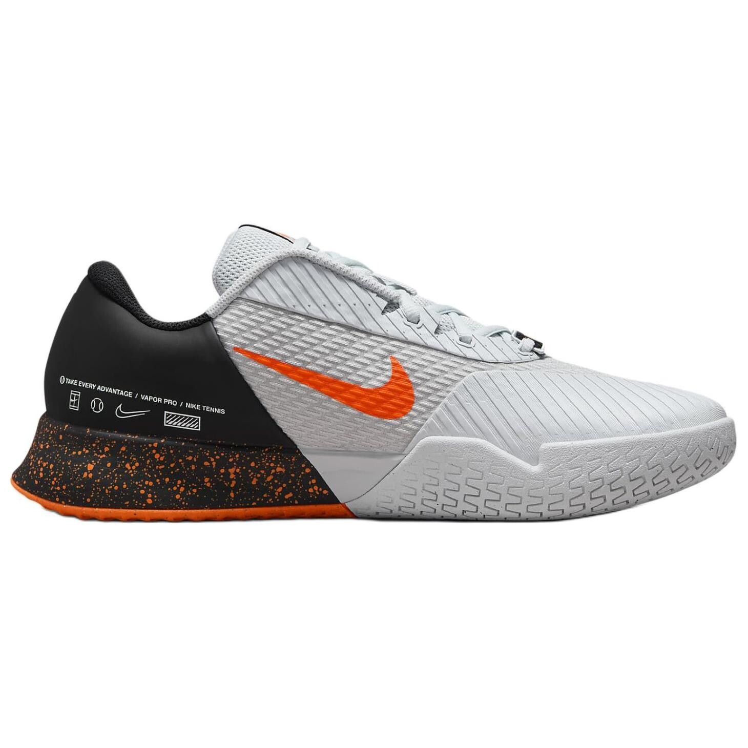 Кроссовки Nike Court Vapor Tennis Shoes Men Low-top Pure Platinum/deep Red/white/black, черный — фото 2