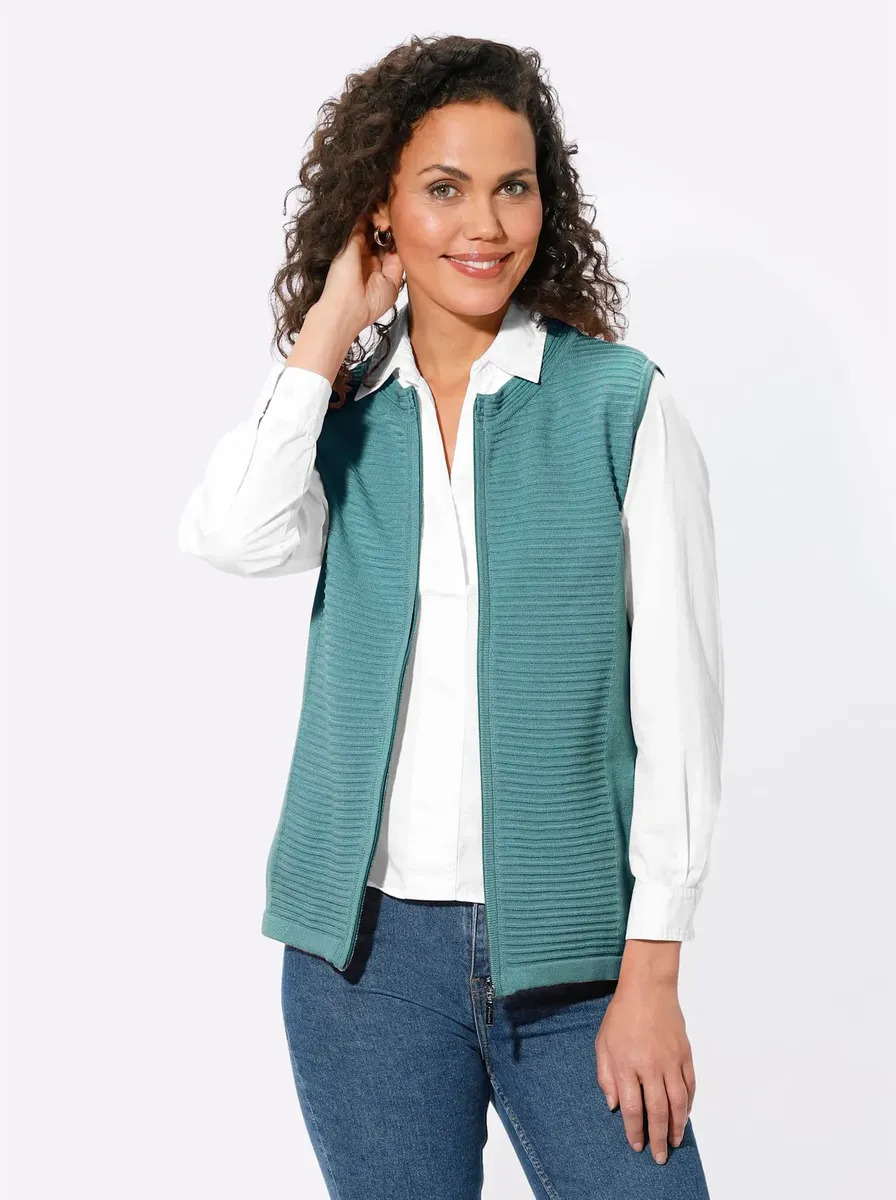 

Casual Looks Вязаный жилет, цвет Ozean
