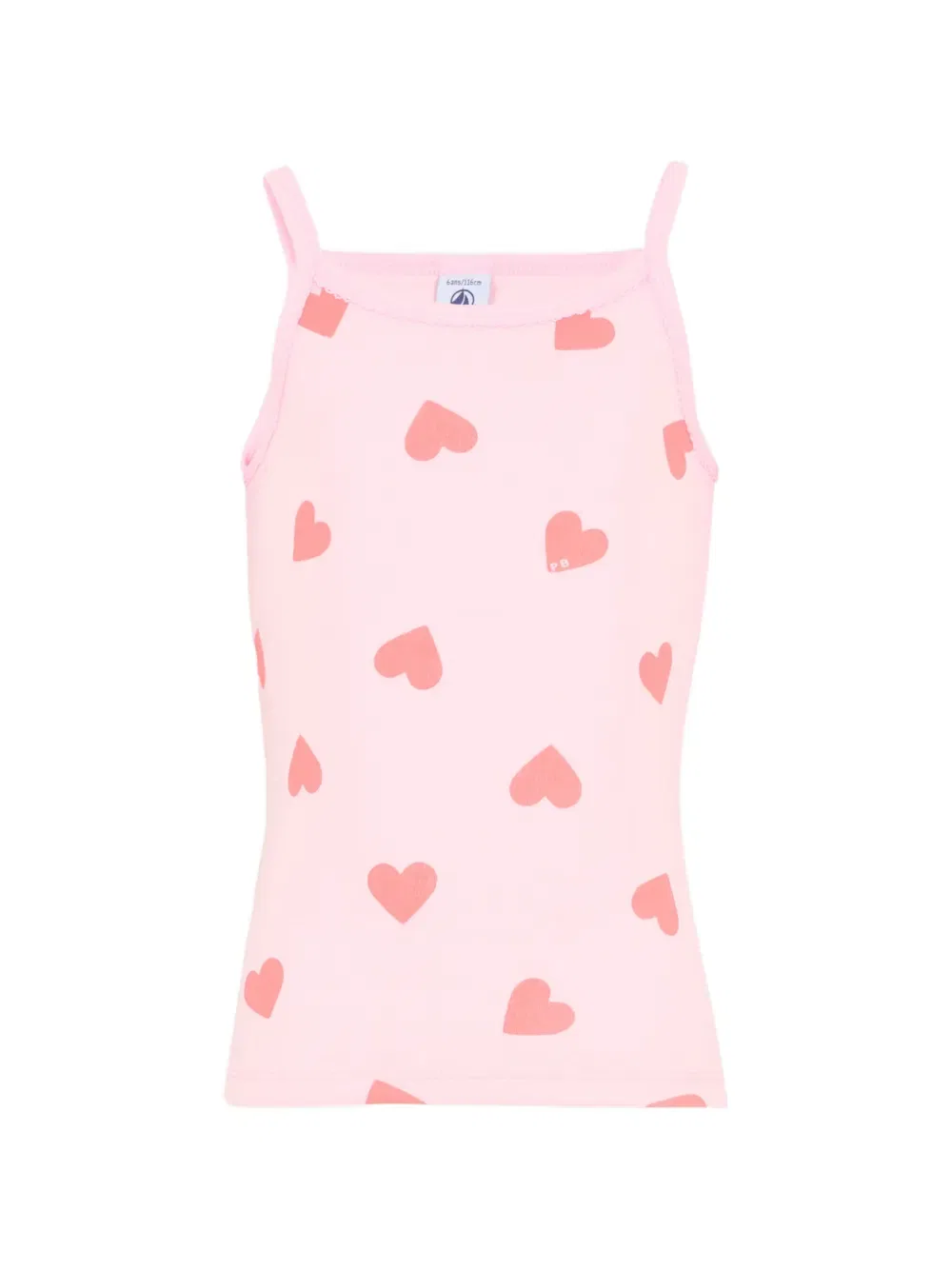 Комплект из двух маек с сердечками Petit Bateau, розовый — фото 3
