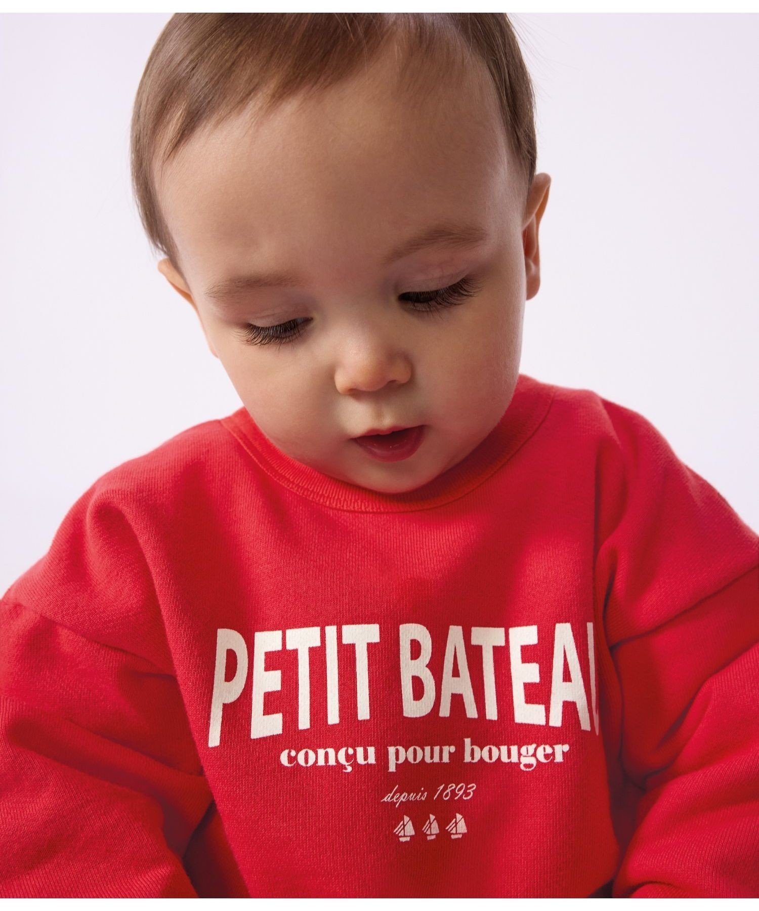 Толстовка с принтом PETIT BATEAU, Red — фото 4