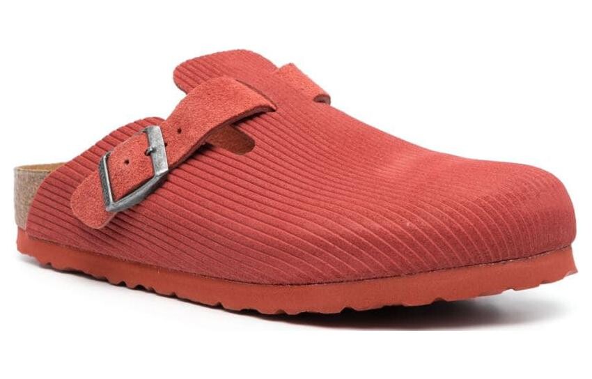 Мюли женские с закрытым носком женские Birkenstock, цвет Pink/Brown — фото 3