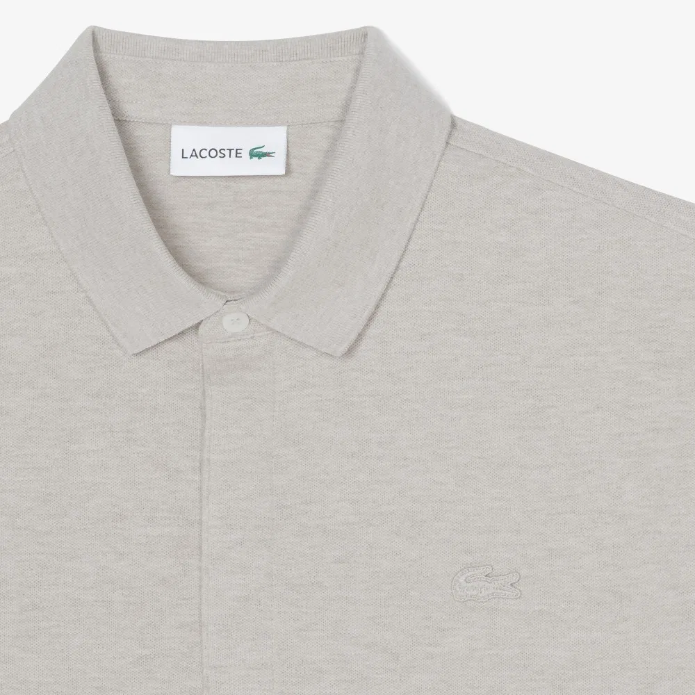 Футболка поло Lacoste Paris, мужская, цвет овсянки — фото 2
