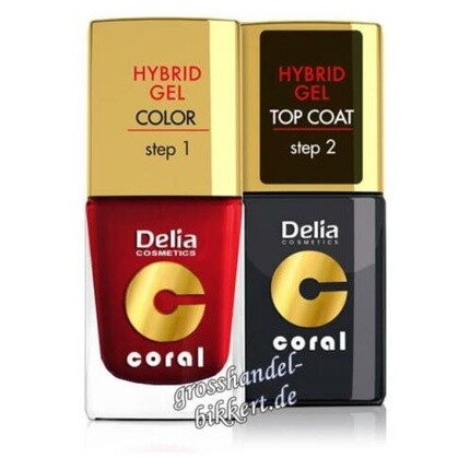 

Набор гибридных гелей Coral 01, 11 мл, Delia Cosmetics