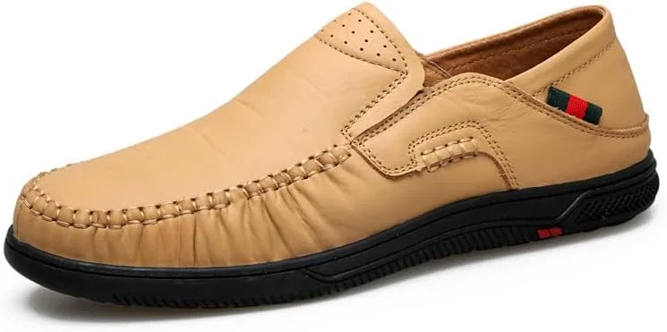 Мужские лоферы, кожаные, Asifn, Khaki