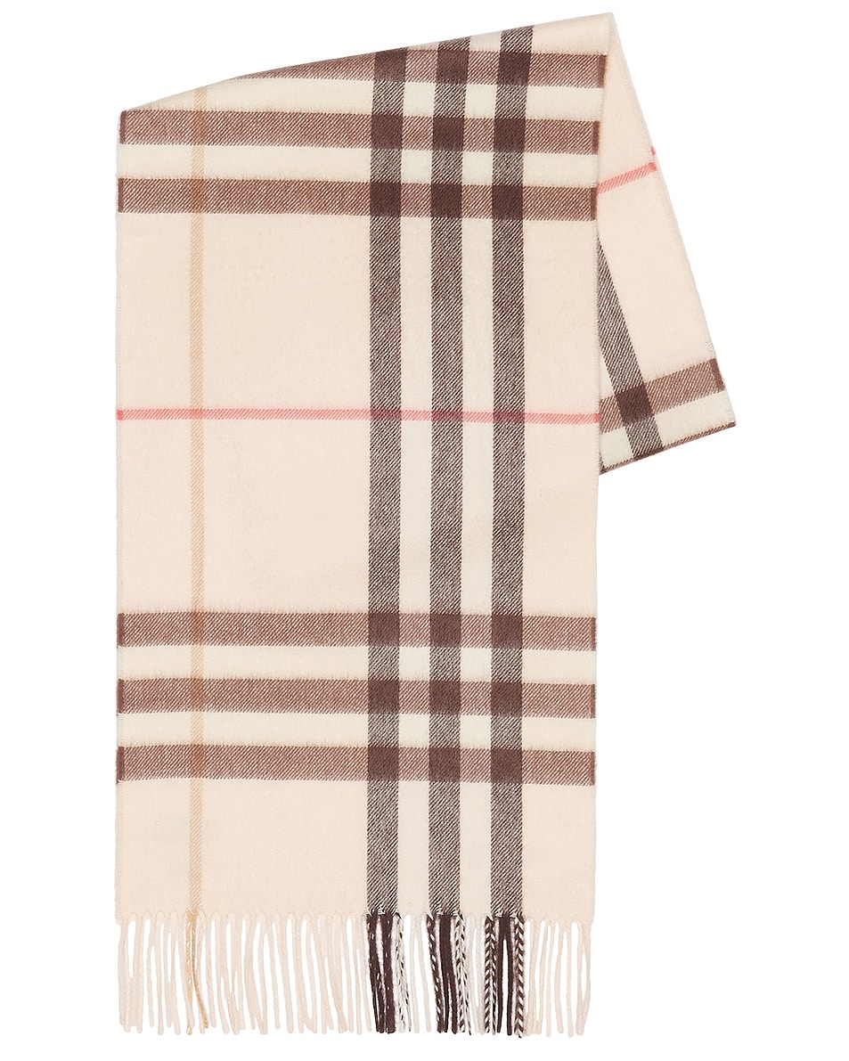 

Кашемировый шарф в клетку Giant Check Burberry, цвет Alabaster