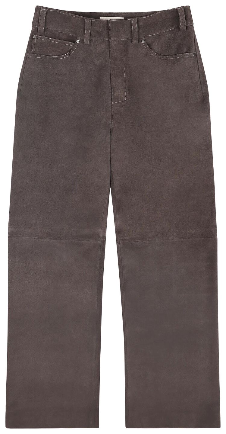 

Кожаные прямые брюки Entire Studios, зеленый