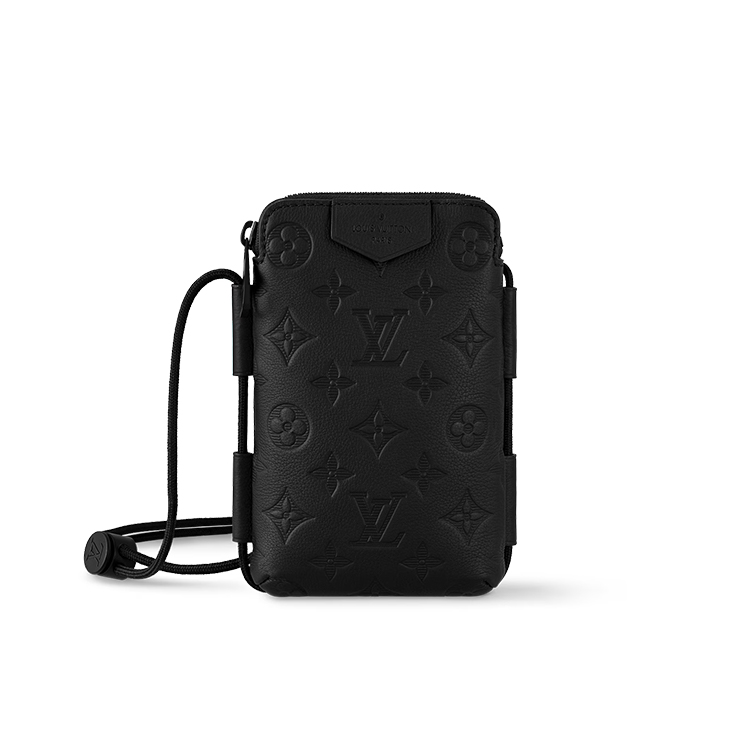 

LOUIS VUITTON Сумка через плечо из коровьей кожи, черная, унисекс