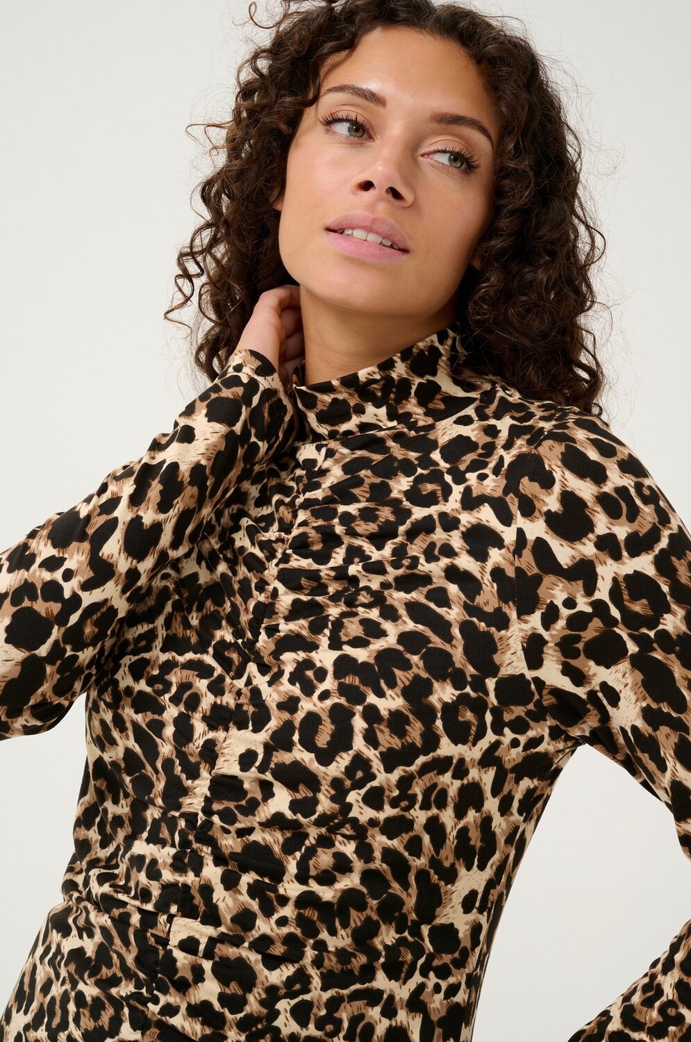 

Блуза Leopard Cream, темно-коричневый