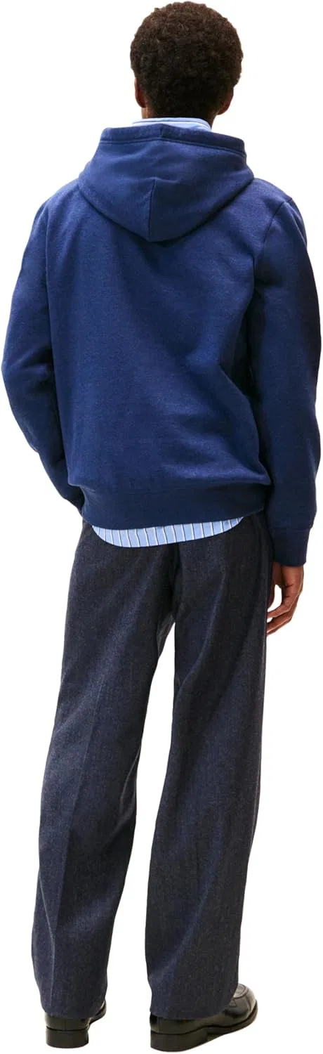 Толстовка с капюшоном Tommy Hilfiger, флис, Heathered Blue — фото 4