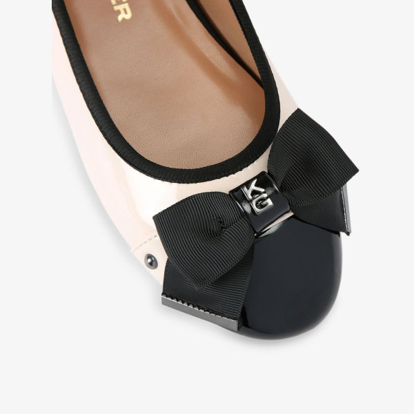 Балетки Kg Kurt Geiger Megan с бантами из искусственной кожи, белый — фото 3