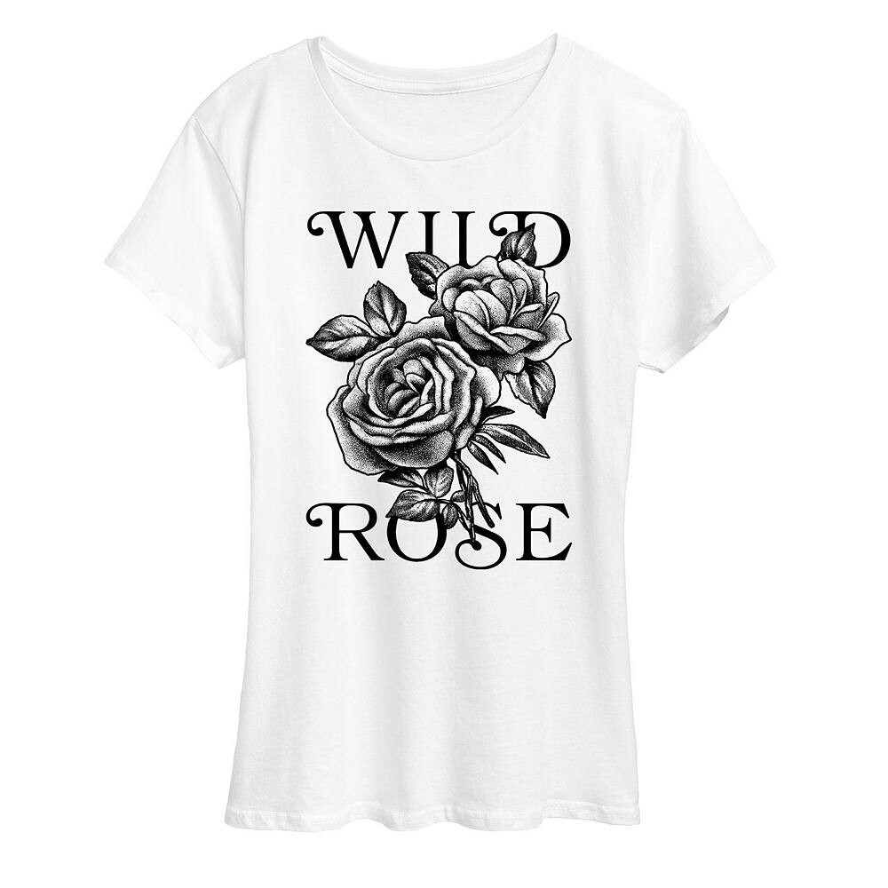 

Женская футболка с рисунком Wild Rose Licensed Character, белый