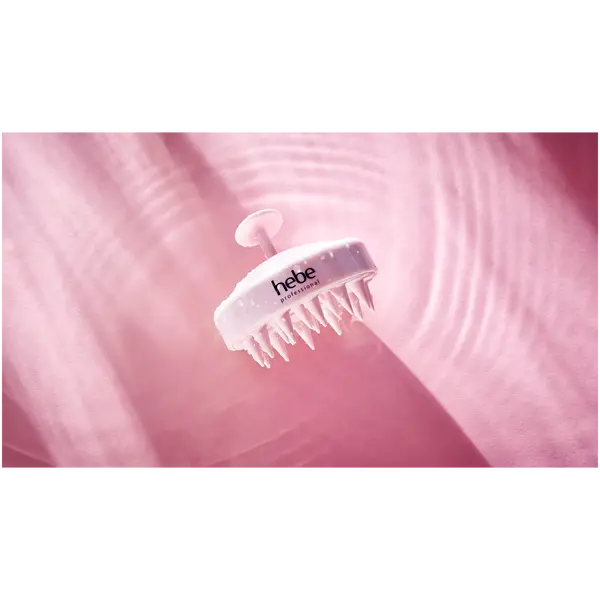 Щетка для мытья волос и массажа головы, розовая, 1 шт. Hebe Professional Shampoo brush — фото 3