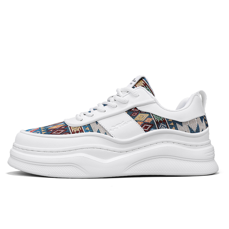 

Мужские кроссовки для скейтбординга с низким верхом, амортизирующие, износостойкие, дышащие, противоскользящие G.N.SHIJIA, White Blue