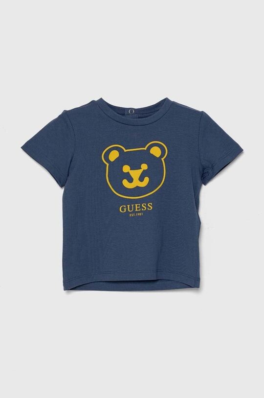 

Хлопковая детская футболка Guess, темно-синий