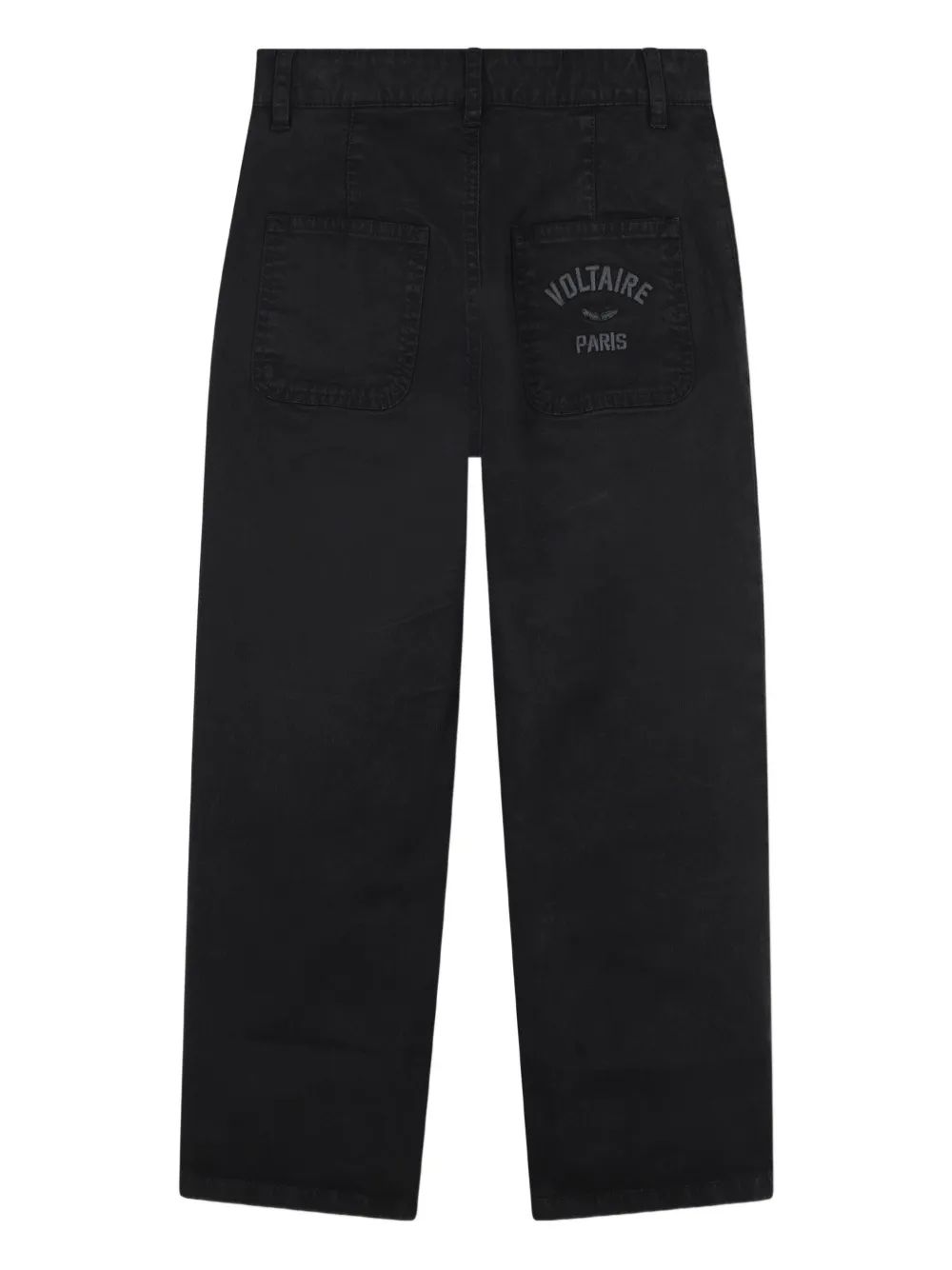 Брюки с вышитым логотипом Zadig & Voltaire Kids, черный — фото 2