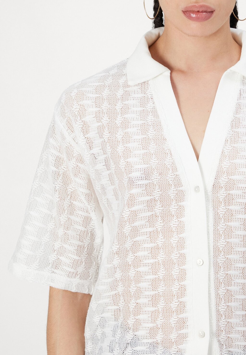 

Блузка на пуговицах PCLADY OVERSIZED SHIRT Pieces, цвет Cloud Dancer