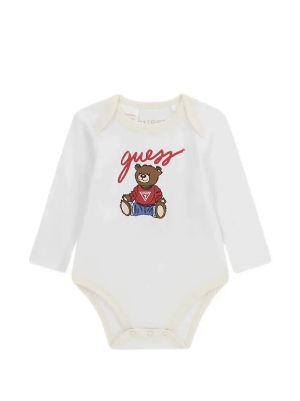 Комплект детского комбинезона с принтом плюшевого мишки Guess Kids, нейтральный — фото 3