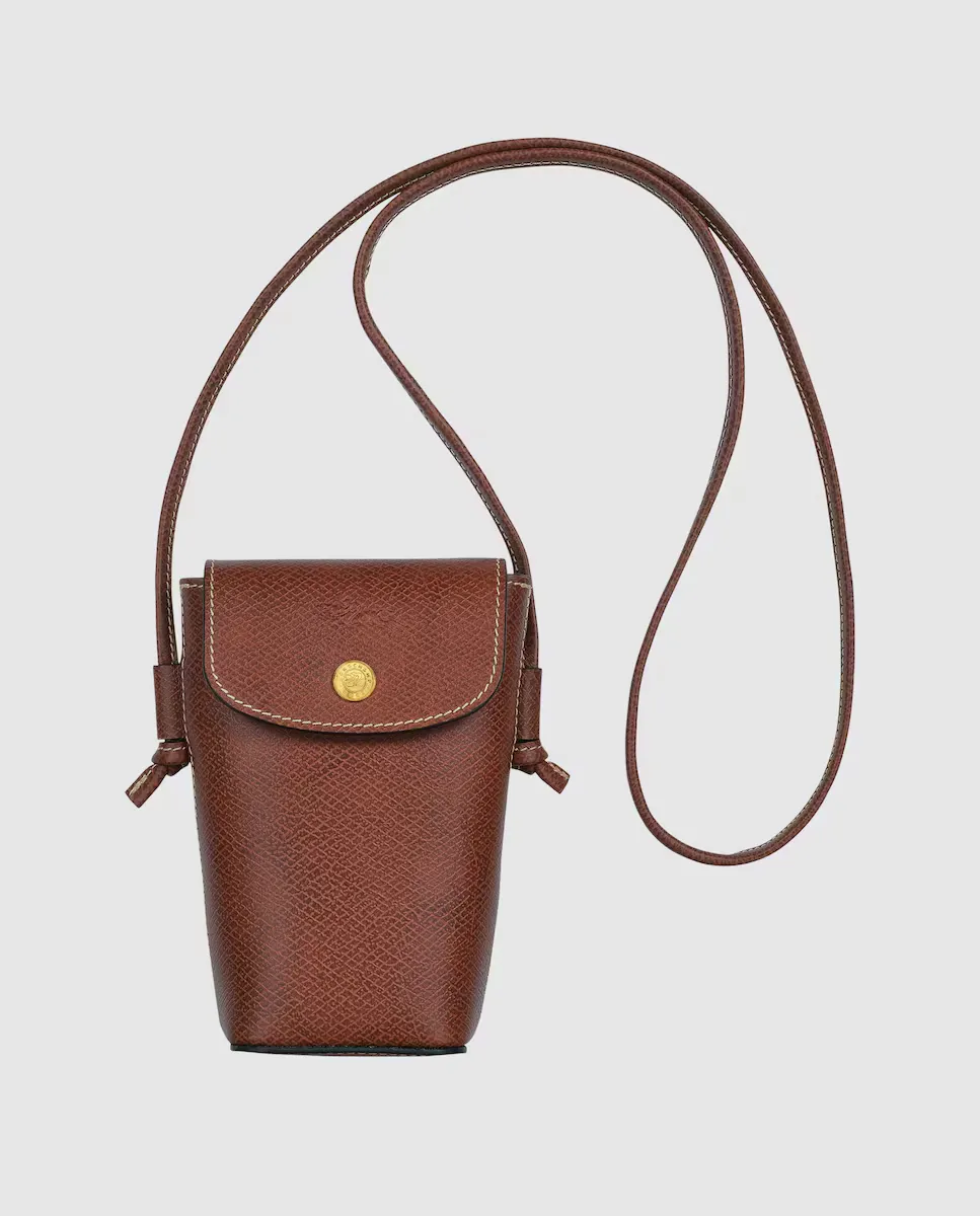 

Кожаная сумка для мобильного телефона Épure с клапаном Longchamp, коричневый