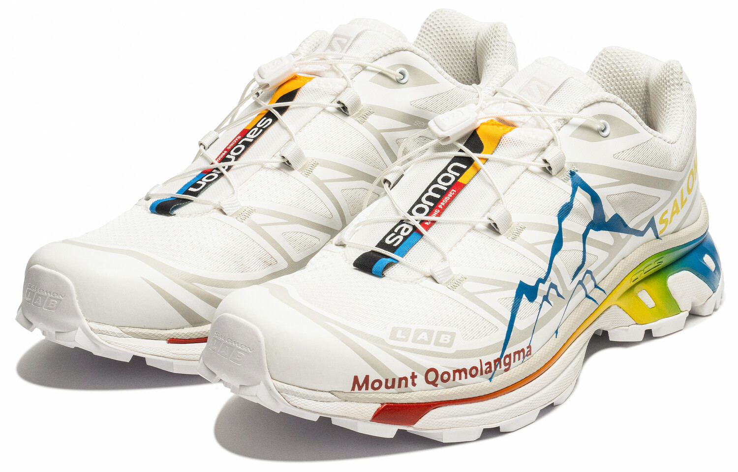 Кроссовки XT-6 унисекс с низким верхом белый/синий/красный/желтый Salomon