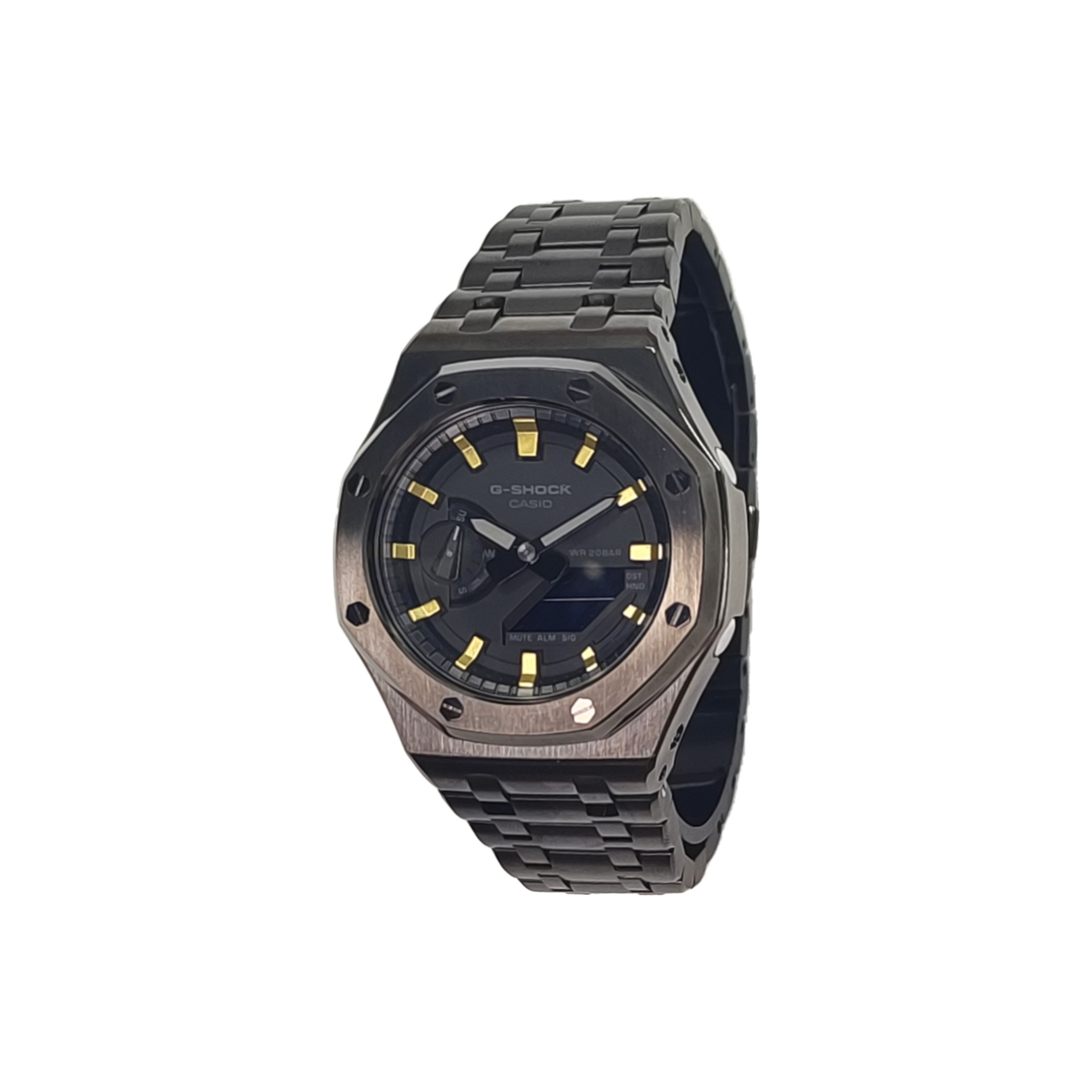 

CASIO Часы Retrofit Series Watch Gift Box Electronic Movement Stainless Steel Strap Watch Men's Watch Black Dial, Black Dial with Gold Numerals