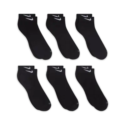Носки Nike Everyday Plus Cushioned Training Ankle (6 шт), черный/белый — фото 3