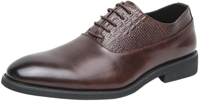 

Мужские классические оксфорды, шнуровка, деловые кожаные оксфорды, для вождения, комфорт, вечеринки, свадьбы Zestrelax, коричневый