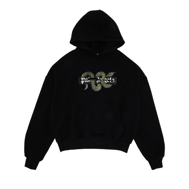 

Худи Palm Angels Snake Zip Box Logo Hoodie, Black/Green