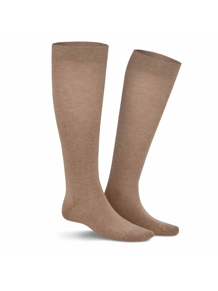 

Kunert Высокие носки Richard, приятные для кожи, бежево-серого цвета