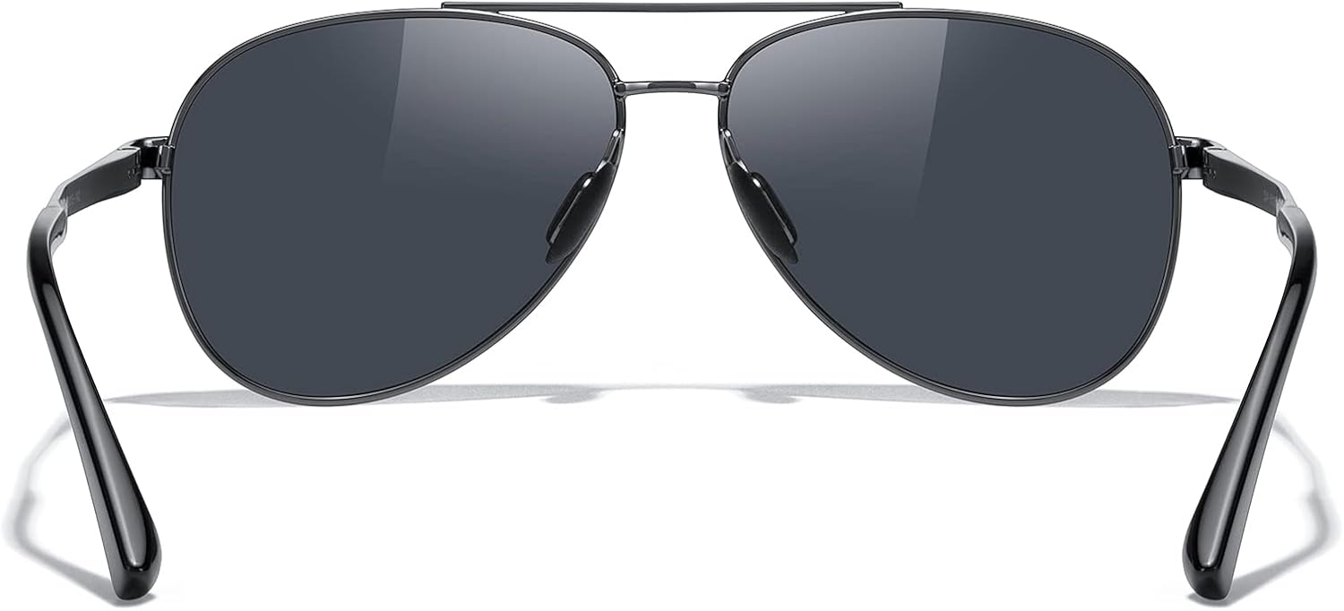 

Солнцезащитные очки-авиаторы MERRY'S для мужчин и женщин - поляризованные очки для вождения, зеркальные линзы, защита от УФ-излучения UV 400, диаметр линз 58 мм, Gray Frame/Black Lens