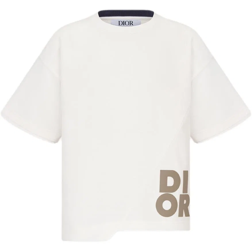 Футболка с круглым вырезом DIOR Kids Белая