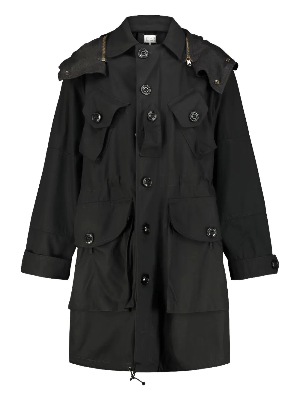 

Хлопковая куртка с капюшоном Maison Margiela, черный