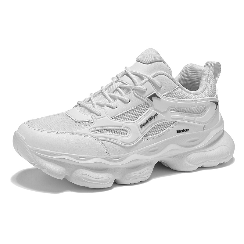 

Нескользящие, износостойкие, дышащие низкие кроссовки на массивной подошве для мужчин BAKE, White