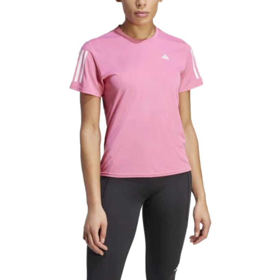 Футболка (WMNS) adidas Own the Run T-Shirt Asia Sizing 'Pink', розовый — фото 3