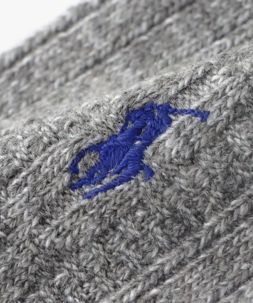 Носки мужские хлопковые с вышивкой Polo Ralph Lauren, 1 пара, серый — фото 3