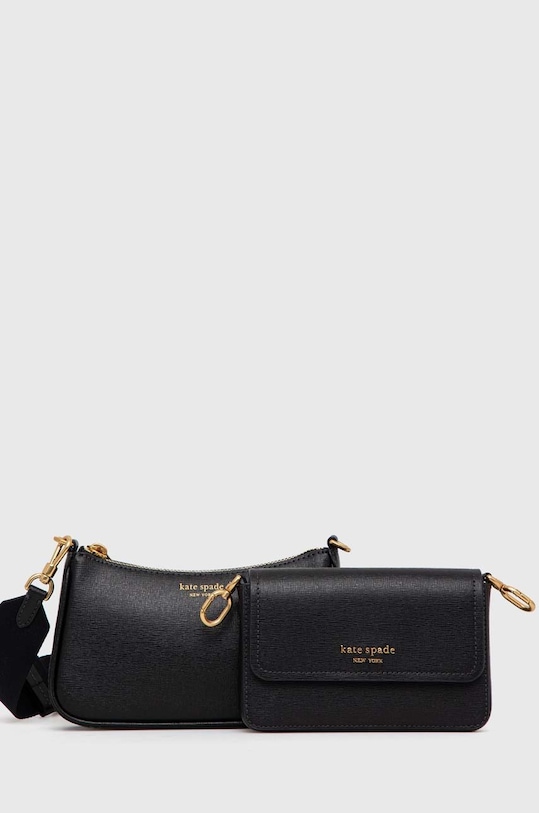 

Кожаная сумка Kate Spade, черный