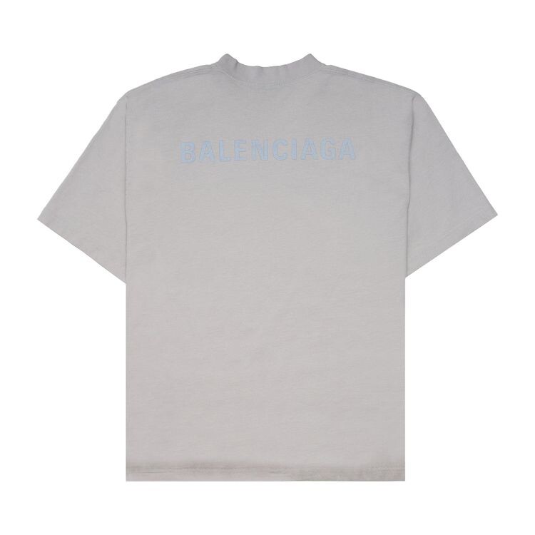 Футболка Balenciaga Reflective Logo T-Shirt Off White, кремовый — фото 2
