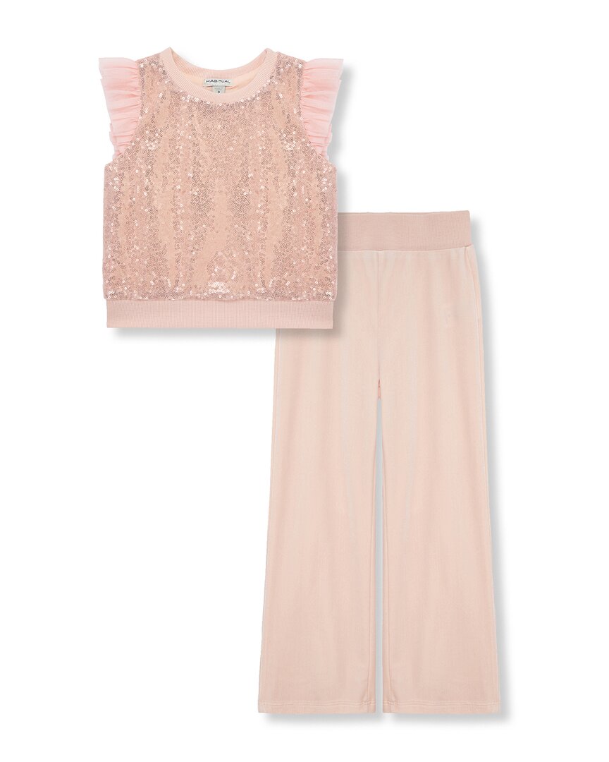 

Комплект брюк Habitual Sequin Mesh, розовый