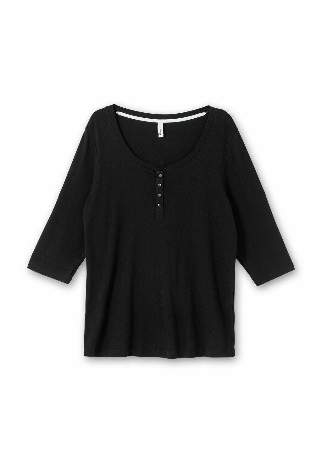 

Топ с длинными рукавами HENLEY Sheego, черный