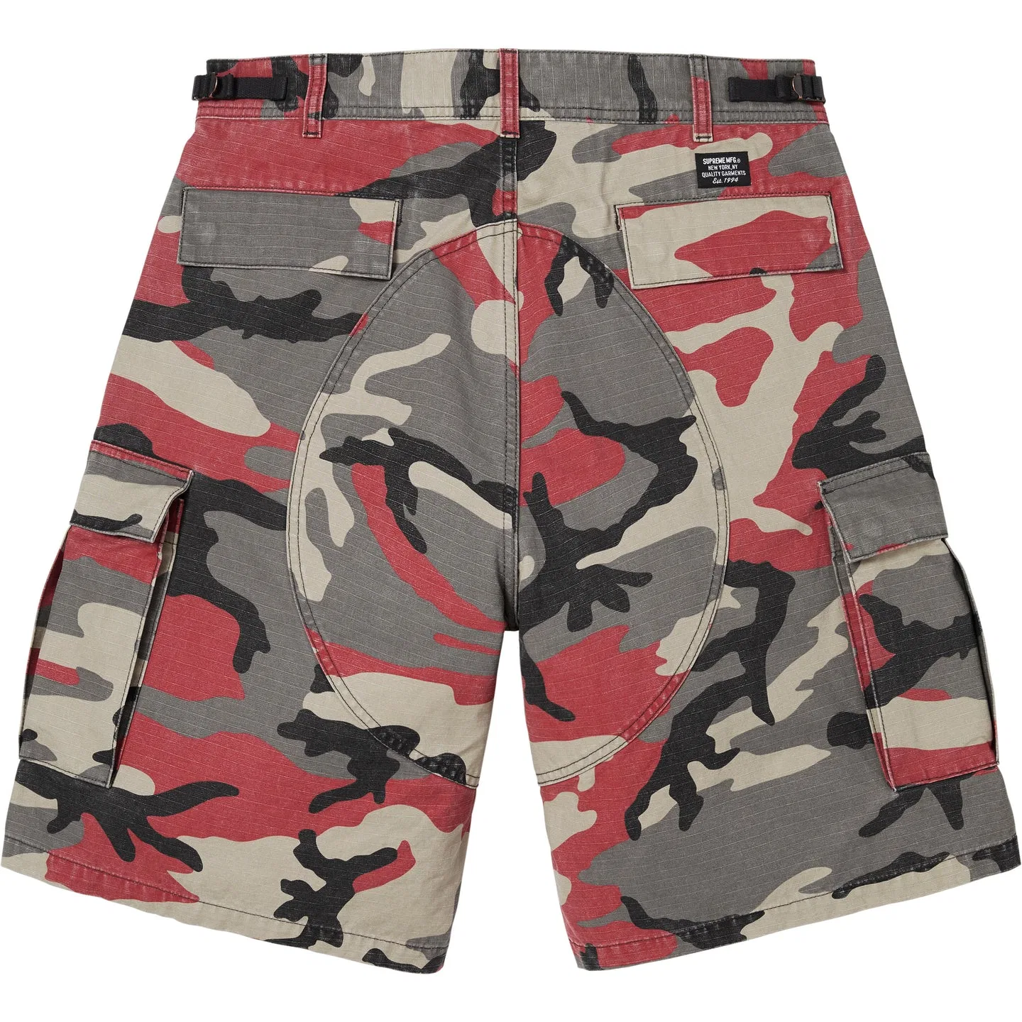 Шорты карго SS26 WEEK8 Cargo Shorts Unisex Supreme, Camouflage Red/Camouflage Red