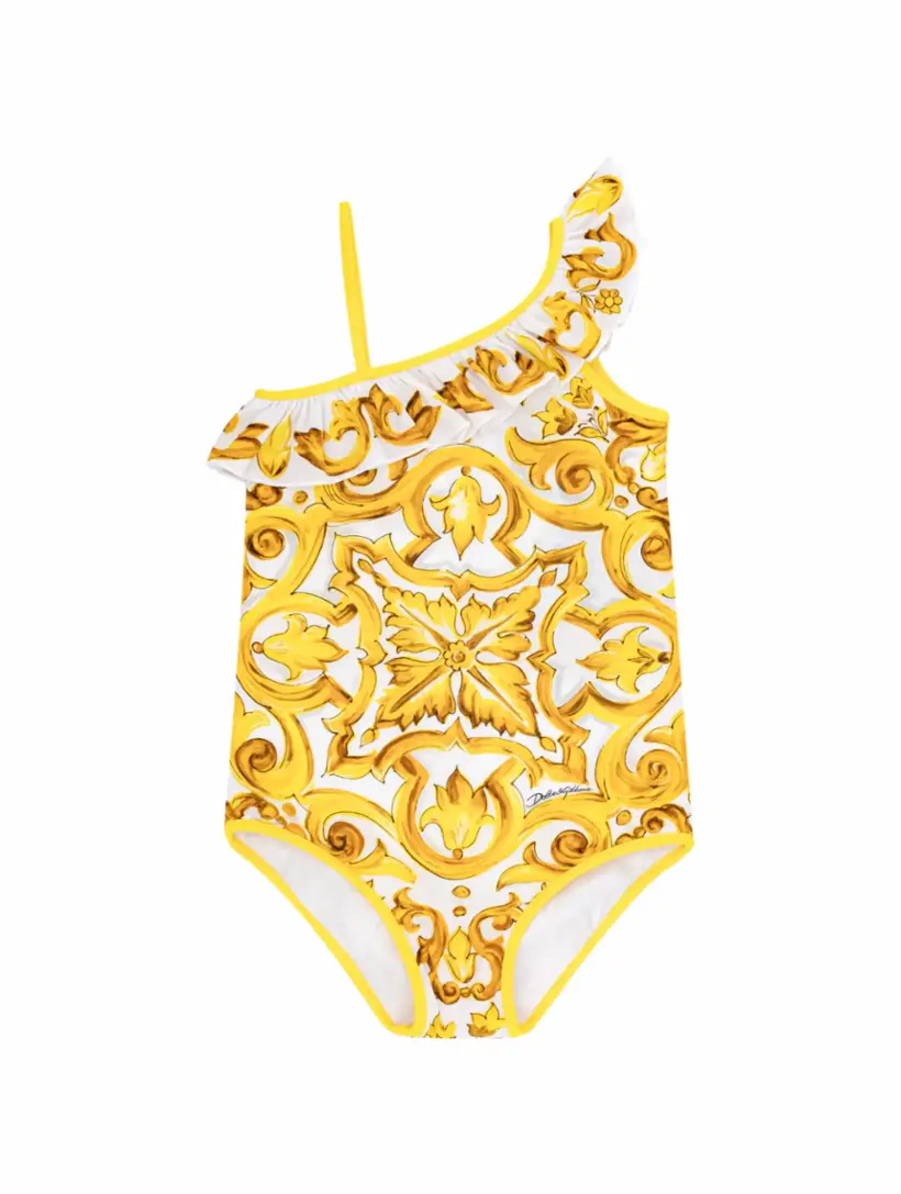 

Слитный купальник с принтом Majolica Dolce&Gabbana, мультиколор