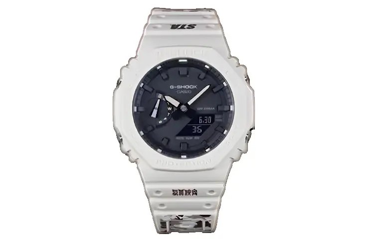 

CASIO Часы Unisex Liquid Crystal/Analog Dual Display Series Black Watch GA-2100-5APRX, Black