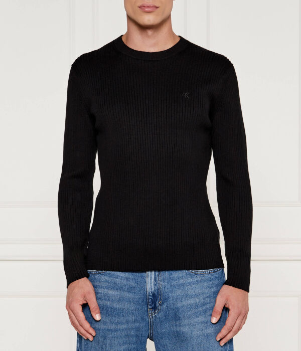 

Свитер мужской Calvin Klein Jeans облегающего кроя, черный